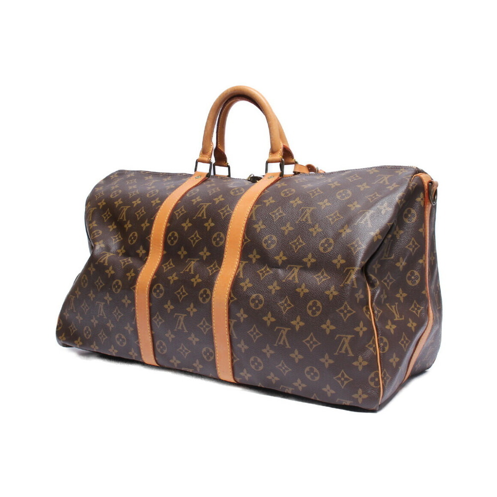 Louis Vuitton Boston bag shoulder crossbody Keepall Bandouliere Monogram - Picture 2 of 6